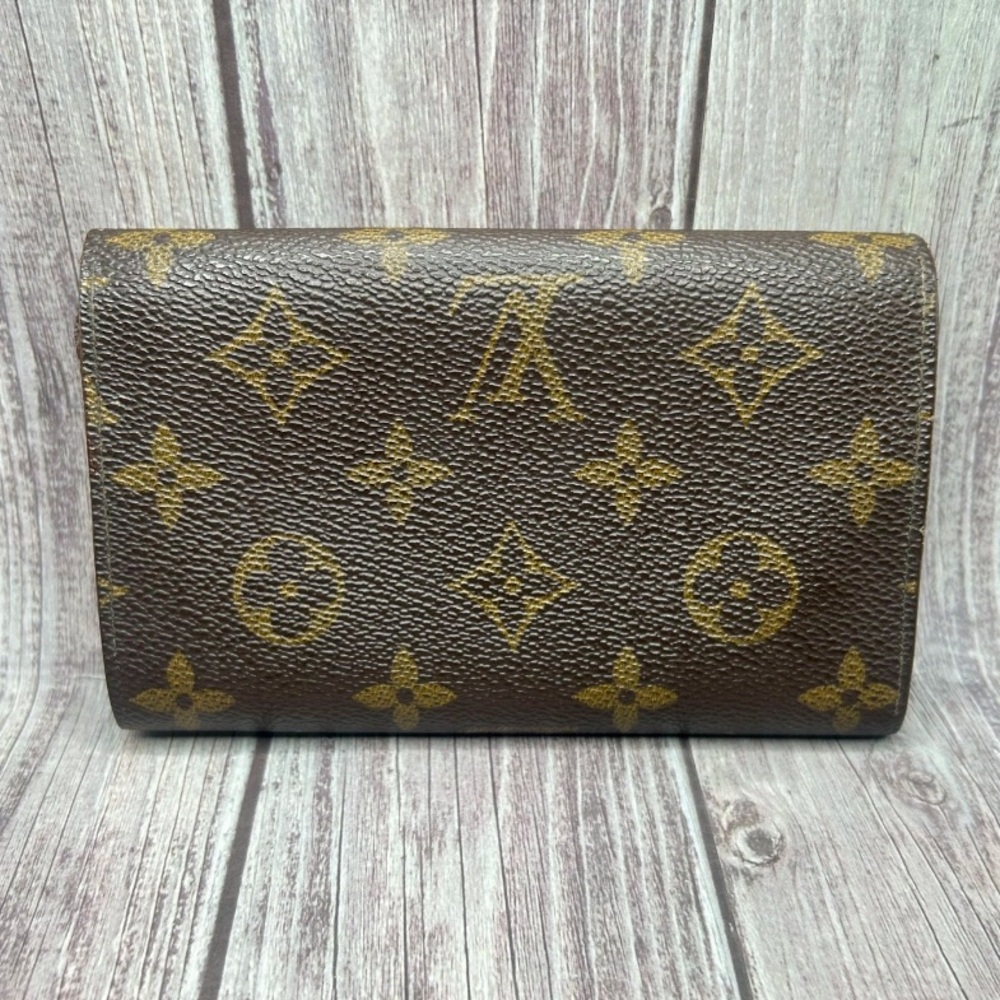 LOUIS VUITTON Vintage Porte-Monnaie Tresor Wallet Monogram VTG - Picture 2 of 14